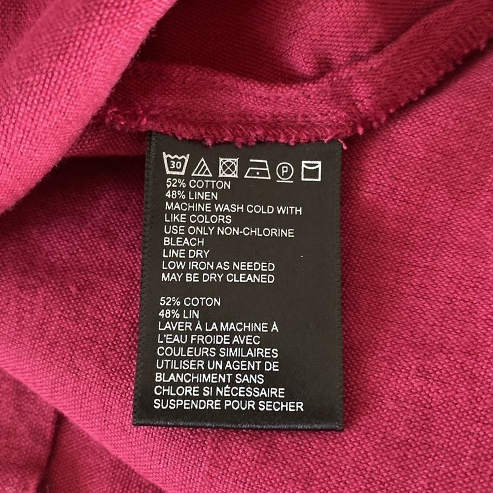 Urban Outfitters Linen Cotton Blend Open Back Dress Women’s Size Medium Maroon - Picture 9 of 10